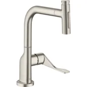 Baterie kuchenne - AXOR 39862800 AXOR Citterio Single lever kitchen mixer Select with pull-out spray 2jet, stal szlachetna - miniaturka - grafika 1