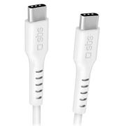 Kable - Kabel SBS USB-C - USB-C 2.0 PD 240W 3m Biały - miniaturka - grafika 1