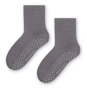 SKARPETY STEVEN 164 NIEMOWLĘCE ABS (kolor szary, rozmiar 17-19) - Skarpetki damskie - miniaturka - grafika 1