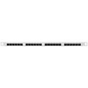 Akcesoria do szaf serwerowych - Lanberg Patch panel 24 port 0.5U CAT.6 Szary PPU6-0024-S - miniaturka - grafika 1