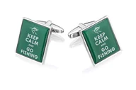 Spinki do mankietów i krawatów - Spinki do mankietów Keep Calm and Go Fishing SD-1546 - miniaturka - grafika 1