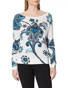 Desigual Sweter damski JERS_Nelson, biały, L - Swetry damskie - miniaturka - grafika 1