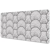 Podkładki na biurko - Mata na biurko Muszle morskie czarno-białe 90x45 cm - miniaturka - grafika 1