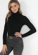 Swetry damskie - Czarny Golf Oranya - miniaturka - grafika 1