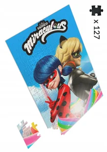 Puzzle Miraculum: Biedronka i Czarny Kot + IMIĘ - Puzzle - miniaturka - grafika 1