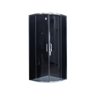 Kabiny prysznicowe - Mexen Rio kabina prysznicowa półokrągła 70 x 70 cm, grafit, chrom - 863-070-070-01-40 - miniaturka - grafika 1