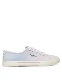 Trampki damskie - Pepe Jeans Tenisówki Brady Colors W PLS31600 Fioletowy - miniaturka - grafika 1
