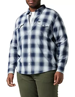 Koszule męskie - Lee Męska koszula regularna, granatowy, S - grafika 1