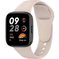 Akcesoria do smartwatchy - Zamienna silikonowa opaska pasek do Xiaomi Redmi Watch 3 pudrowy - miniaturka - grafika 1