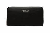 Portfele - Replay Damski portfel na akcesoria podróżne FW5299, 098 Black, 098 BLACK, L 19 X H 10 X D 2 CM - miniaturka - grafika 1