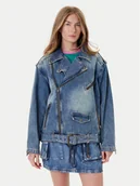 Kurtki damskie - Guess Kurtka jeansowa W5YN70 D4XYZ Niebieski Regular Fit - miniaturka - grafika 1