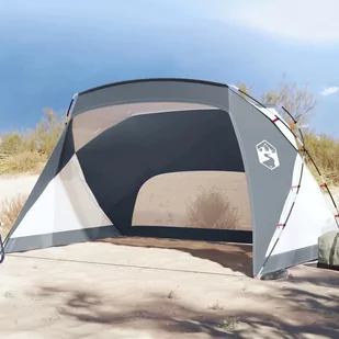 vidaXL Namiot plażowy, szary, 274x178x170/148 cm, 185T, tafta - Namioty - miniaturka - grafika 1