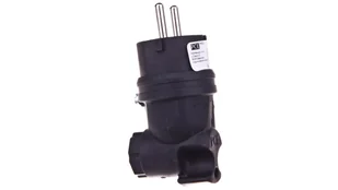 PCE Polska sp. z o.o. Wtyczka gumowa kątowa 10/16A 2P+Z 230V UNI-SCHUKO IP44 /pełna guma/ TAURUS 05822-s - Kostki, złączki, wtyczki - miniaturka - grafika 2