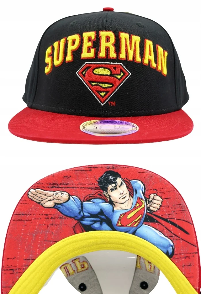 Czapka z daszkiem męska młodzieżowa Superman DC-Comics 55-60 Snapback Haft