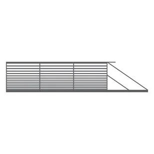 Brama przesuwna Bali II 5x1,5 m prawa automat Polbram - Ogrodzenia - miniaturka - grafika 1