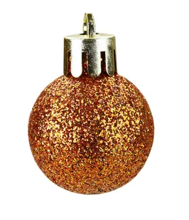 Bombka choinkowa w kolorze pomarańczowym o średnicy 3 cm - Bombki - miniaturka - grafika 1