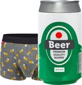 Majtki męskie - Soxo Męskie Bokserki piwo w puszce idealny zabawny prezent dla Niego M - miniaturka - grafika 1
