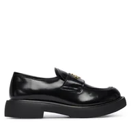 Półbuty damskie - Loafersy LOVE MOSCHINO JA10404G0NJD0000 Czarny - miniaturka - grafika 1