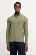 Swetry męskie - Pepe Jeans sweter z domieszką wełny męski kolor zielony lekki z półgolfem PM7000012 - miniaturka - grafika 1