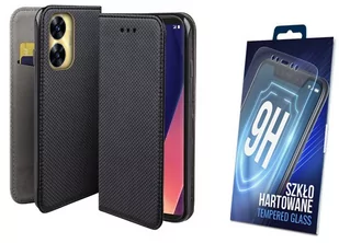 Etui Z Klapką Do Realme C55 Czarny Obudowa Pokrowiec + Szkło Hartowane 9H - Etui i futerały do telefonów Etui Z Klapką Do Realme C55 Czarny Obudowa Pokrowiec + Szkło Hartowane 9H - Etui i futerały do telefonów - miniaturka - grafika 1