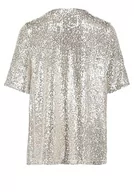 Bluzki damskie - Vera Mont Vera Mont Bluzka damska, kremowy/srebrny., 48 - miniaturka - grafika 1