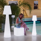 Lampy ogrodowe - Newgarden Lola 200 lampa stojąca LED IP65, biała - miniaturka - grafika 1