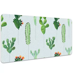 Ochronna mata podkładka na biurko Kaktusy 100x50 cm, Dywanomat - Podkładki na biurko - miniaturka - grafika 1