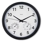 Zegary - Hama Malta Zegar kwarcowy Okrągły Czarny - miniaturka - grafika 1