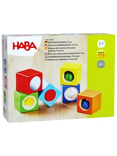 Haba Klocki odkrywcze "Zmysły" ze wzorem - 12 m+ - Klocki - miniaturka - grafika 1