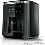 Frytownice gastronomiczne - Bosch Air Fryer Frytkownica beztłuszczowa Serie 6 MAF671B1 7.2l z 7 automatycznymi programami i okienkiem do podgląd potrawy - miniaturka - grafika 1