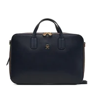 Torby na laptopy - Torba na laptopa Tommy Hilfiger Th Icon Laptop Bag AW0AW18004 Granatowy - miniaturka - grafika 1