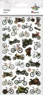 Zabawki kreatywne - Naklejki wypukłe motocykle rowery 36szt Nowa - miniaturka - grafika 1