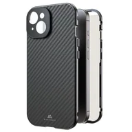 Etui i futerały do telefonów - Black Rock Etui na telefon iPhone 15, powłoka węglowa, ochrona aparatu, metalowa rama, pełna ochrona 360°, kompatybilne z bezprzewodowym ładowaniem, ultracienkie, magnes - miniaturka - grafika 1