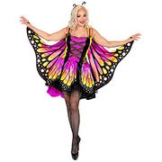 Sukienki - Widmann 10864 kostium motyla, sukienka z tutu, skrzydła i anteny, dla kobiet, zwierząt, motyli, karnawał, imprezę tematyczną, wielokolorowa, XL - miniaturka - grafika 1