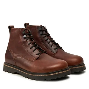 Trzewiki Birkenstock Highwood Lace Mid M Lena 1028241 Brązowy - Botki męskie - miniaturka - grafika 1