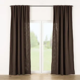 Zasłona gotowa na taśmie marszczącej 140x280cm dark brown 1 szt. - Zasłony - miniaturka - grafika 1