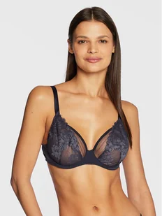 Maison Lejaby Biustonosz z fiszbiną 220537 Granatowy - Biustonosze - miniaturka - grafika 1