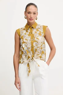 Morgan koszula bawełniana damska kolor zielony regular z kołnierzykiem klasycznym COILA - Koszule damskie - miniaturka - grafika 1