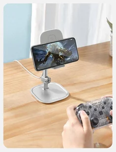 Baseus bezprzewodowa ładowarka Qi 15 W teleskopowy stojak uchwyt podstawka na telefon z kablem USB różowy (SUWY-D0R) hurtel-63471-0 - Ładowarki do telefonów - miniaturka - grafika 33