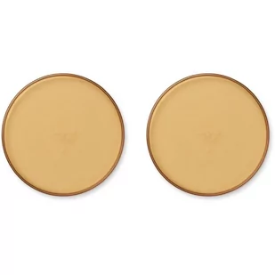 Liewood - Minimalistyczne Talerzyki Uma 2-Pak - Mustard - Miseczki i talerzyki dla dzieci - miniaturka - grafika 1