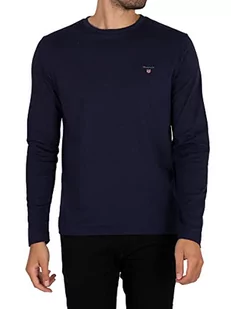 GANT Męska koszulka z długim rękawem SOLID LS T-SHIRT, niebieski (Evening Blue 433), L - Koszulki męskie - miniaturka - grafika 1