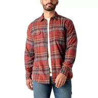 Koszule męskie - Dickies Męska koszula Flex Flanela L/S, wypalana cegła Multi Plaid, XL, Cegła wypalana w kratę, XL - miniaturka - grafika 1