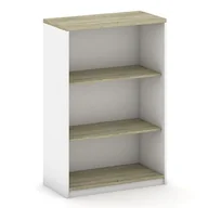 Regały biurowe - B2B Partner Regał biurowy Mirelli A+, 800 x 400 x 1200 mm, biały/dąb sonoma 437491 - miniaturka - grafika 1