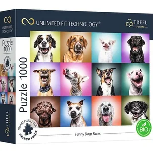 Trefl Prime - Puzzle UFT Funny Dogs Faces - 1000 Elementów, Najgrubsza Tektura, BIO, EKO, Zabawne Psy, Psie Portrety, Zwierzęta, Kolaż, Kreatywna Rozrywka dla Dorosłych i Dzieci od 12 Lat 10706 - Puzzle - miniaturka - grafika 1