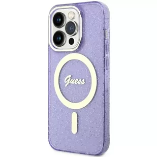 Guess GUHMP14XHCMCGU do Apple iPhone 14 Pro Max 6,7" purpurowy/purple hardcase Glitter Gold MagSafe - Etui i futerały do telefonów - miniaturka - grafika 2