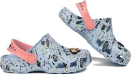 Buty dla dziewczynek - Coqui Chodaki sandały klapki dla dzieci Coqui Little Frog Game Over niebiesko-różowe 8701-265-4062 31-32 - miniaturka - grafika 1