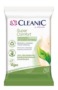 Cleanic Super Comfort chusteczki do higieny intymnej 20 szt. - Chusteczki do higieny intymnej - miniaturka - grafika 1