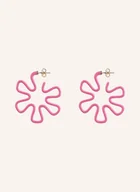 Kolczyki - Bea Bongiasca Kreolki B Pink rosa - miniaturka - grafika 1