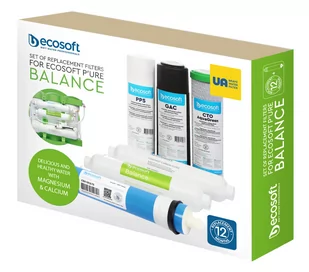 Ecosoft Pure Balance Zestaw 6 filtrów do systemów odwróconej osmozy - Uzdatniacze wody - miniaturka - grafika 1