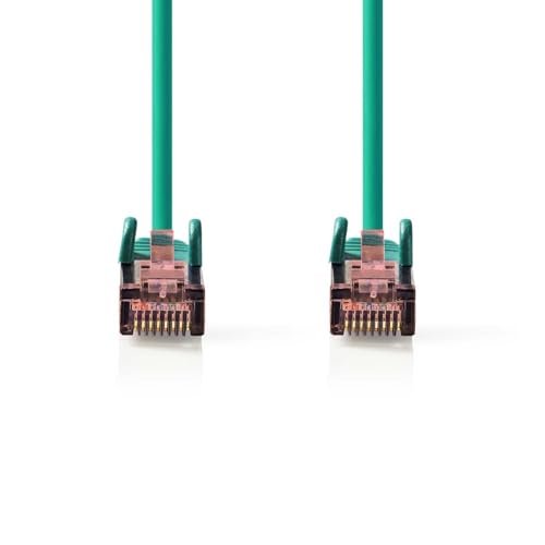 Nedis Kabel sieciowy CAT6 - wtyczka RJ45 - wtyczka RJ45 - S/FTP - 3,00 m - okrągły - LSZH - zielony - etykieta